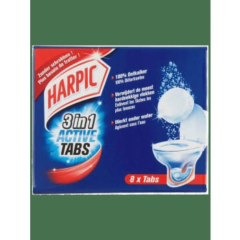 Harpic 3 in 1 Active WC Tabletki na Kamień 8 szt.