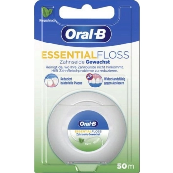 Oral-B Essential Floss Nić Dentystyczna Miętowa Woskowana 50 m