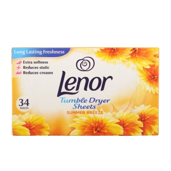 Lenor Summer Breeze Chusteczki Zapachowe do Suszarek 34 szt.