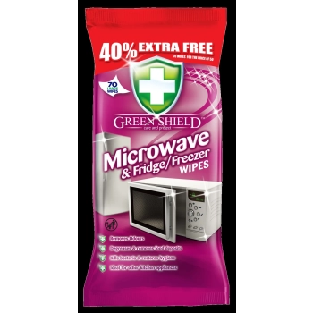 Green Shield Microwave MIkrofala i Lodówka Chusteczki Nawilżone 70 szt.